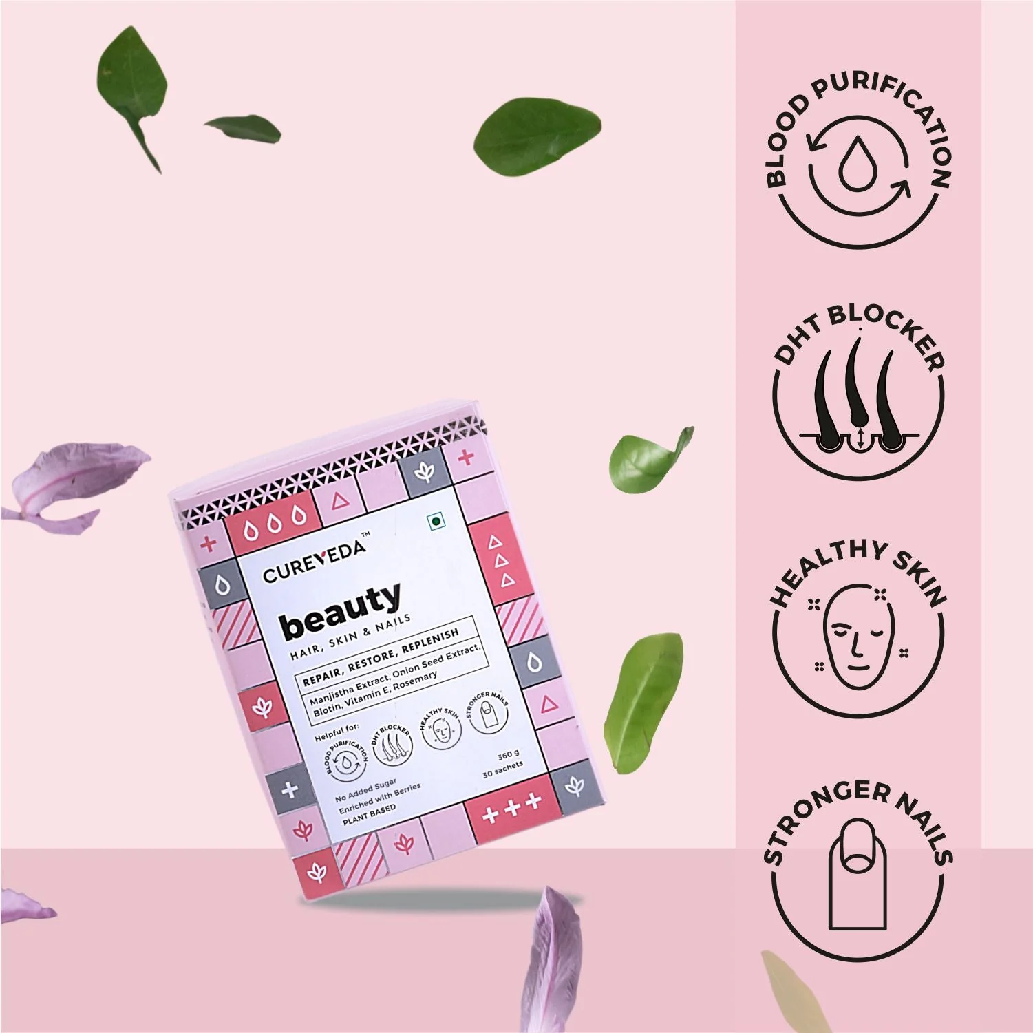 Cureveda Beauty, Hair Skin & Nails - 30 Sachets - Image 4