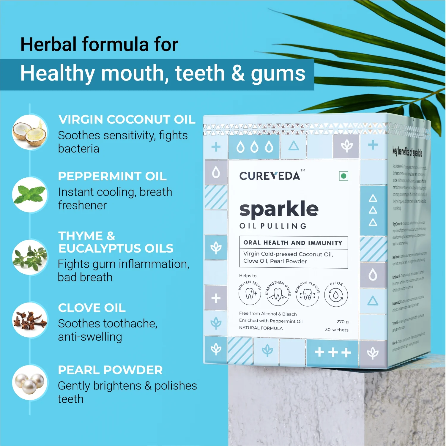 Cureveda Sparkle : Oil Pulling with Coconut Oil - Image 3