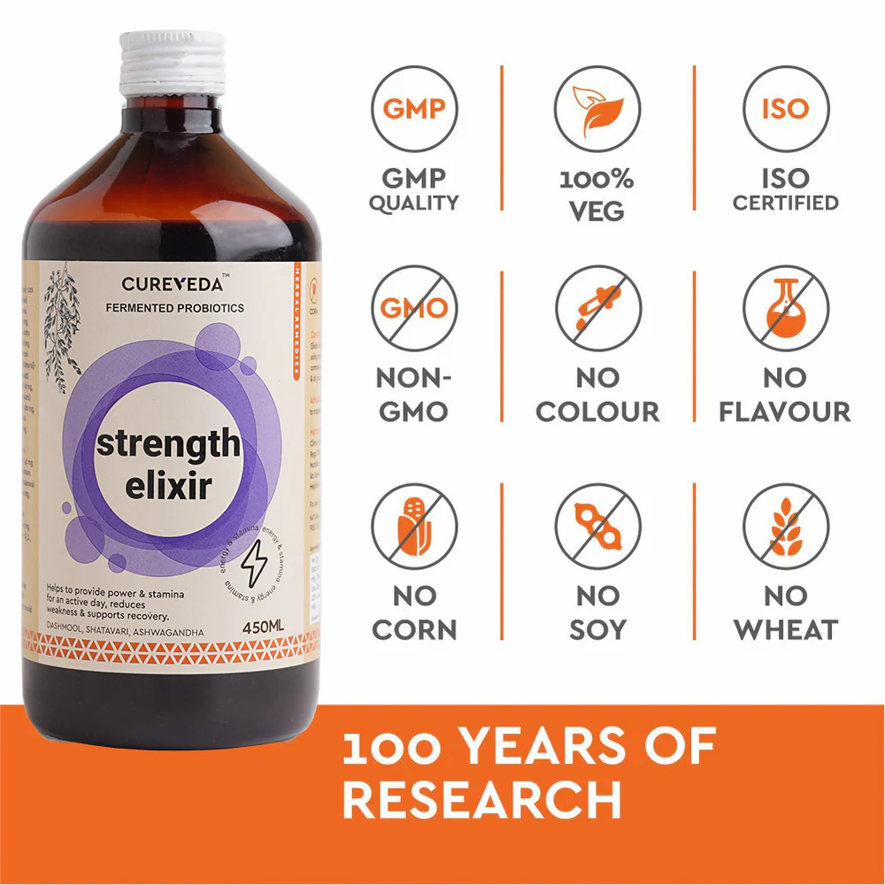 Cureveda Strength Elixir with Fermented Probiotics - Image 3