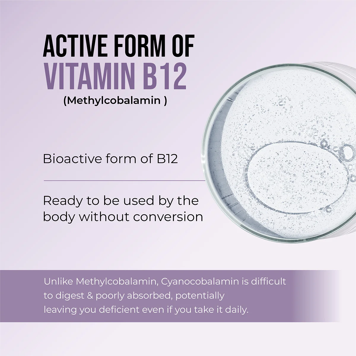 Cureveda Liposomal Methylcobalamin (Vitamin B12) 1500 mcg with Aloe Vera - Image 3